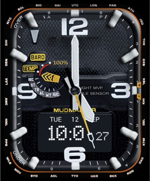 FREE amBand  M3 Watch Face - Black Free Watch Face.Clock File