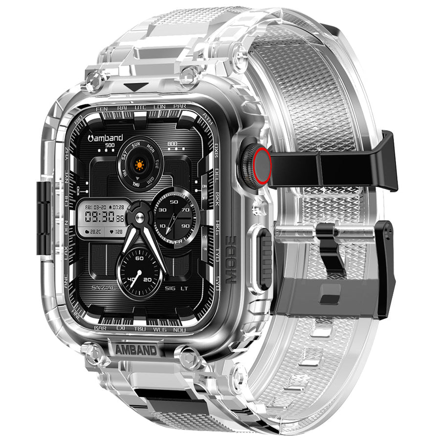 amBand M1 Clear Sport Apple Watch Case with Band