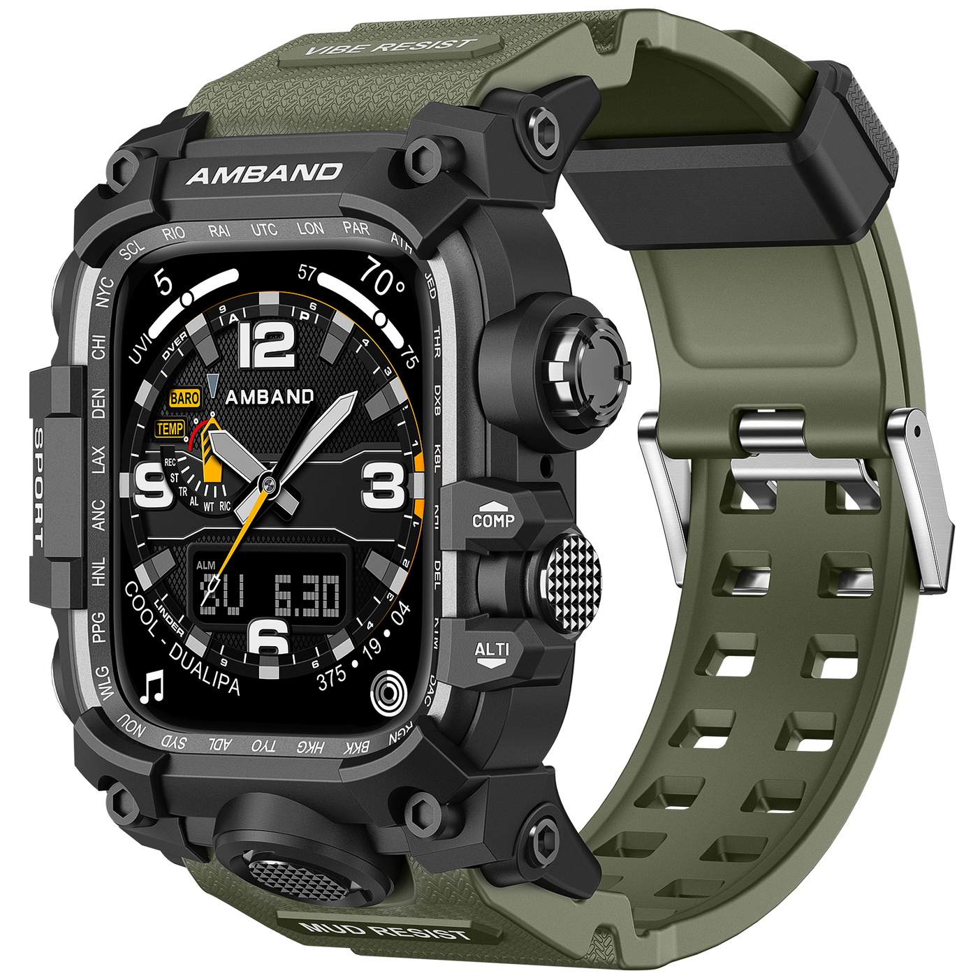 ambandコンパチブル Apple Watch シルバー ステンレス Apple Watch Case with Band - M3 Series – Amband®