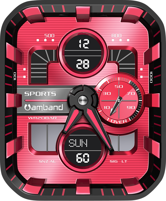 FREE Apple Watch Face | Red Warrior - .Clock File
